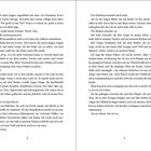 Seiten 8 und 9 eines Buches, fortlaufender Text in Absätzen, erzählt von einer spannenden Begegnung im Wald mit einem Mädchen.