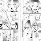 Eine Manga-Seite mit zwei Charakteren, die über eine Liebesbeziehung und Vampire sprechen.