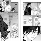 Manga-Szenen mit zwei Personen. Dialoge über Gefühle, Verlegenheit und Missverständnisse. Emotionen und Spannung sichtbar.