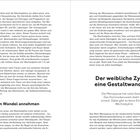 Texte: "Die Jahre des Wechsels", "Der weibliche Zyklus, eine Gestaltwandlerin", über Menopause und hormonelle Veränderungen.