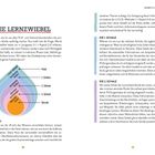 Titel: DIE LERNZWIEBEL. Diagramm mit Schichten: Haut, 1. bis 3. Schale, Strunk. Beschreibt Lernprozess in Schichten.