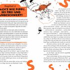 Kapitel 2: Mach's wie Pippi: Sei frei und unbeschwert! 
Illustration eines Mädchens mit Zöpfen, das auf dem Boden liegt und zeichnet.