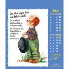 „Der Herr segne dich und behüte dich!“ Illustrationen eines kindlichen Clowns, Kalenderblatt für März.