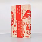 "Richtig gutes Essen" von Junko Takase, Roman, Dumont. Illustration einer Straßenszene mit Personen in Rot und Weiß.