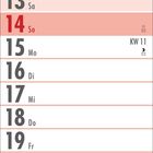 Kalender für den Monat März, Wochen und Feiertage hervorgehoben.