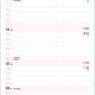 Kalenderblatt März mit Feiertagen; Illustration von zwei Katzen, Text "Coffee Break" daneben. Datum: 03.