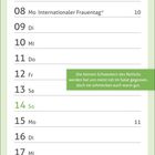 Radieschen gelten als Geheimwaffe gegen Pilze und Bakterien. Kalender für März mit Radieschen oben abgebildet.