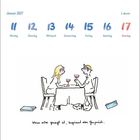 11 bis 17 Januar 2027. Illustration: Zwei Personen am Tisch mit Weingläsern. Text: "Wenn alles gesagt ist, beginnt das Gespräch."