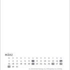 Kalender für März: Markierte Tage sind der 7., 14., 21., 26., 28. Besonders: Frauentag am 8., Frühlingsanfang am 20., Ostern am 28.
