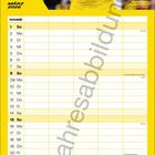 MÄRZ 2026 oben links in Gelb. Darunter Kalender. Rechts oben BVB 09 Logo. Spieler in gelbem Trikot mit Vodafonelogo.