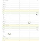 Kalenderseite mit März und Feiertagen. Illustration: Kind und Fuchs schauen eine Blume an, umgeben von kleinen Planeten.