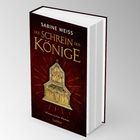 Text: „Der Schrein der Könige“, Sabine Weiss. Historischer Roman, Bastei Lübbe. Darstellung eines goldenen Schreins.