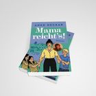 „ANKE NECKAR – Mama reicht’s! ROMAN.“ Illustration: Frau mit zwei Kindern, lächelnd.