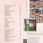 Text: SWEET DAYS IN LISSABON 134, SWEET DAYS IN TROGIR 162, SWEET DAYS IN DRESDEN 184. Rechts: Café-Interieur mit Regalen.