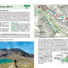 "Fuorcla Pischa, 2837 m, 4.30 Std." 
Beschreibung: Wanderroute, Kartenübersicht, Text über Steinböcke. Enthält eine Karte und ein Foto einer Berglandschaft.