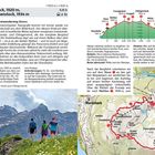 "Fronalpstock, 1920 m, und Chlingenstock, 1934 m, 5.15 h. Der beliebte Gratwanderweg Stoos. Ein Bild von drei Wanderern vor Berglandschaft."