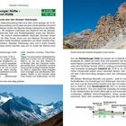 Text: Starkenburger Hütte – Franz-Senn-Hütte, 6.15 Std., ↗740 ↘830.  
Links Routenbeschreibung, rechts Gebirgsfotos der Alpen.