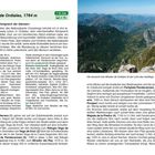 "4 Mirador de Ordiales, 1764 m, 7:45 Std. Die Aussicht vom Mirador de Ordiales ist der Lohn des Aufstiegs." Links Text über eine Wanderung, rechts ein Foto von Bergen.