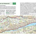 Text: "Vom Alpsee nach Wiederhofen, 44 km, 3.30 Std."
Eine Karte zeigt eine Route durch hügelige Landschaften.