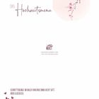 "Das Hochzeitsmenu", "Schmetterlinge im Bauch machen zwar nicht satt, aber glücklich." Oben links florales Design.