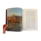 "DIE CAMERA OBSCURA" und Text über Optik. Links eine Illustration: venezianische Boote vor einem prächtigen Gebäude.