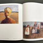 Links: "Bust Portrait of a Girl in the Sun in front of a Wide Landscape, 1897". Rechts: "Children with Lanterns in front of a House, 1901".