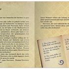 "Welche Zahlenreihe kann Morrissey ermitteln? 1. 53395, 2. 32183, 3. 63496." Illustrationen von Notizen und Stechpalme.