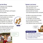 **Kinder auf der Burg**
Spielerisch lernen, Kreisel, Brettspiele. Mönch lehrt Schreiben. Ritterkampf wichtiger, Mädchen lesen oft besser.