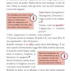 Das Frühstück der Italiener ist meist leicht. Kaffee oder Cappuccino mit Hörnchen. Texte auf Italienisch.