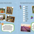 Text links: "Kannst du diese französischen Künstler ihren Werken zuordnen?" Text rechts: "Was ist typisch für die Provence? Kreuze an!".