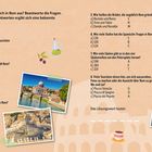 Quiz über Rom mit Fragen zu Sehenswürdigkeiten. Bilder: Petersdom, Spanische Treppe, Petersplatz, Kapitolinische Wölfin. Symbole: Oliven, Wein.