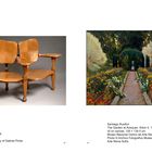 Antoni Gaudí, Bench of Casa Batlló, 1906. Santiago Rusiñol, The Garden at Aranjuez, 1907. Links: Holzbank. Rechts: Gartenillustration.