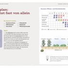 Beetplan: Wächst fast von allein. To Do's April: Rankhilfen aufstellen, Zuckererbsen quellen lassen.