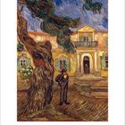 Kalenderdarstellung mit Ziffern 3, 5 bis 31 unten. Impressionistisches Gemälde mit Gebäude, Baum und Mensch im Vordergrund.