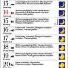 Kalender für März 2027 mit täglichen Tipps zu Haushalt, Gartenarbeit und Pflege. Mondphasen-Symbole an jedem Tag.