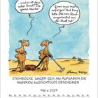 Zwei Kamele in der Wüste; eines saugt mit einem Staubsauger. Text: „...und es ist dein voller Ernst? Die ganze Wüste?“