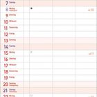 Kalender für März 2027. Feiertage: Frauentag am 8., Frühlingsanfang am 20., Ostersonntag am 28. Florales Design.