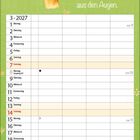 Text: "Sie verlieren dich niemals aus den Augen." Kalender für März 2027. Illustration von zwei Engeln und einer Möwe.