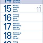 Montag 1, Dienstag 2, bis Freitag 31. Sonntage sind blau markiert. Monat: März 2027. Mehrsprachig: Deutsch, Englisch, Französisch, Italienisch.