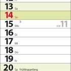 Kalender für März 2027, markiert mit Feiertagen wie Frauentag, Frühlingsanfang und Ostern.