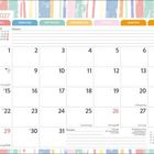 Kalender für März 2027, mit Wochenbeginn am Montag. Jeder Tag hat Platz für Notizen. Bunte Kopfzeile.