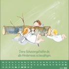 „Deine Schutzengel helfen dir, alle Hindernisse zu bewältigen.“ Illustration: Engel klettern über einen Ast. März 2027.