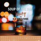 "Soup of the Day: Whisky mit H₂O-Croutons." Ein Glas Whisky mit Eiswürfeln. Unten ein Kalender für März 2027.