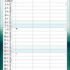 "MÄRZ 3-2027" steht oben und unten. Kalenderseite mit Daten und Feiertagen. Hintergrund in Blau- und Grüntönen.