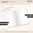 "Mehr Struktur, weniger Stress!" Offener Terminkalender, zwei Seiten pro Woche, viel Platz für Notizen, Punktliniatur.