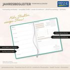 Jahresbegleiter Terminkalender, mehr Struktur, weniger Stress, zwei Seiten pro Woche, individuelle Gestaltung.