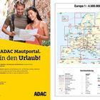Erst ins ADAC Mautportal. Dann in den Urlaub! Karte von Europa mit roten Gitterlinien zur Orientierung.