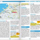 Stadtkarte von Triest links, Text über Sehenswürdigkeiten und Restaurants in Triest rechts. Oben Titel: "FRIAUL-JULISCH-VENETIEN".