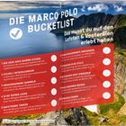 Text: "DIE MARCO POLO BUCKETLIST" beschreibt Erlebnisse auf den Lofoten & Vesterålen. Darunter ist eine Liste mit 10 Aktivitäten.