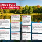 "MARCO POLO TOP-HIGHLIGHTS" steht groß oben. Darunter stehen Orte wie "MONSCHAU" und "NATIONALPARK EIFEL".